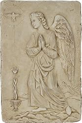 Archangel Gabriel of Mercy Praying Wall Relief, Stone