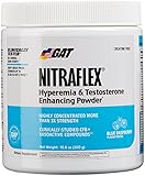 GAT Clinically Tested Nitraflex, Testosterone Enhancing Pre Workout, Blue Raspberry,300 Gram