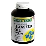 Nature's Bounty Flaxseed Oil, 1000 mg, 200 Softgels (Pack of 2)