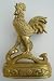 Brass Rooster Ru Yi Statue Figurine
