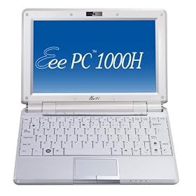 ASUS Eee PC 1000H-WHI015L Netbook, Linux Preloaded, 1GB RAM, 160GB HDD, (White)