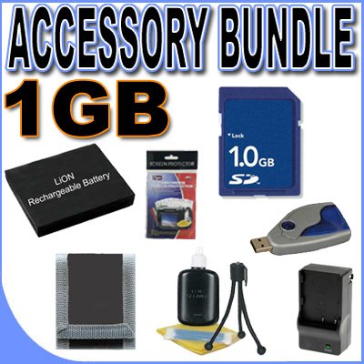 NB-4L Replacement Lithium Ion Rechargeable Battery NB4L 1GB SD Secure Digital Memory Card BigVALUEInc Accessory Saver Bundle for Canon Powershot SD1000, SD1100, SD200, SD300, SD30, SD40, SD400, SD430, SD450, SD600, SD630, SD750, TX1 Digital Cameras + MORE!