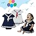 6-24m Baby Toddler Navy Sailor Short Sleeve Girl Dress