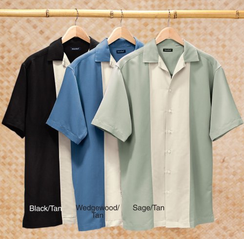 Men's River's End Contrast Panel Camp Shirt
