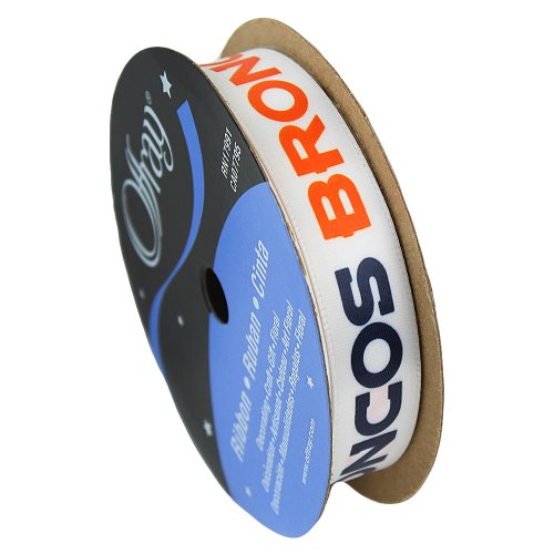 DENVER BRONCOS RIBBON-HAIRBOW RIBBON, CRAFTING RIBBON, GIFT WRAP RIBBON-5/8