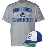 Reebok Vancouver Canucks Adjustable Hat And T-Shirt Combo Pack Xx Large