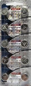 Maxell LR44 Batteries 10 Pack NEW holographic packaging