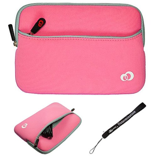  Pink Slim Protective Soft Neoprene Cover Carrying Case Sleeve with Extra Pocket // Airport Check-Point-Friendly // For Asus Eee Pad Transformer TF101 Netbook Notebook 10.1 inch Screen