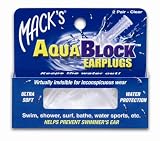 Macks AquaBlock Earplugs - Clear (2 pair)