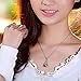 HuntGold 1X Artificial Rhinestone Diamond Crystal Pendant Chain Necklace Lovers Gift(blue)