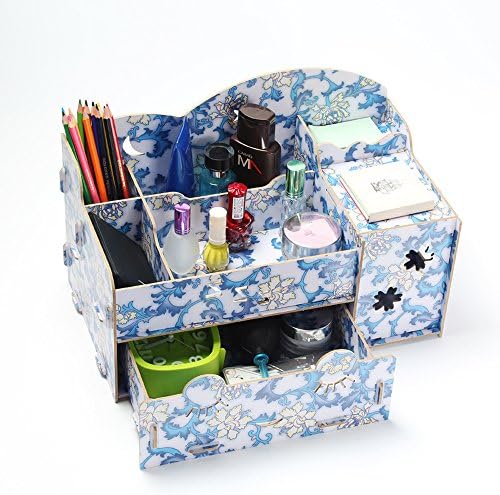 Creative Desk Organiser Lady Jewellery Storage Boxes Long Eyelash Shy Girl Desk Organiser Drawers Office Desk Storage Boxes (Flowers)
