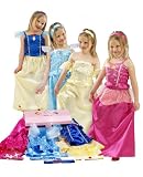 Disney - 0060513 - Costume - Coffret de 4 Déguisements Princesses - Blanche Neige / Aurore / Cendrillon / La Belle - 5-7 ans