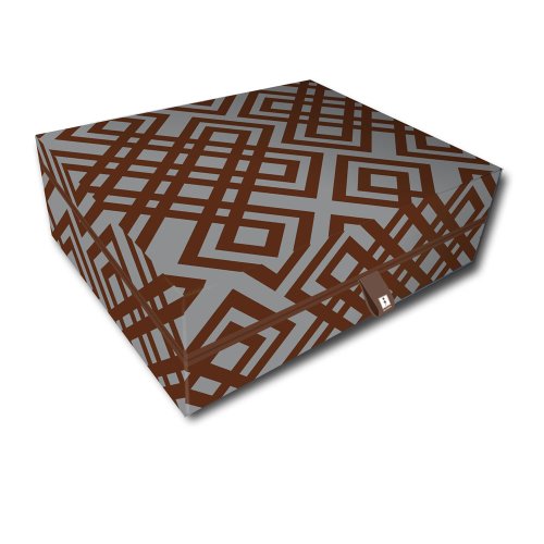 Semikolon Letter/A4 Size Document Storage Box, Geometric Grey/Brown (3197710)
