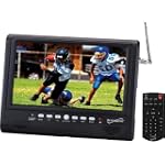 Supersonic SC-196D 7 Portable LCD TV with ATSC Digital Tuner, AC/DC Adapter & Rechargeable Battery
