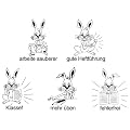 Elbi Lehrerstempel Set klein: 5 H�schenstempel | Stempelset, Bildstempel, Holzstempel, Heftstempel