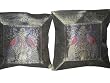 2 Silver Blue Decorative Peacock Couch Silk Sari Cushion Covers 16"