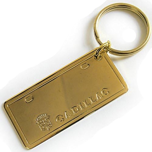 Cadillac Logo Metal Keychain - Gold Color