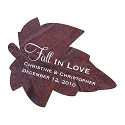 "Fall in Love" Personalized Leaf Sticker