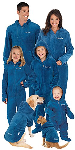 Blue Fleece Onsie Matching Pajamas for the Whole Family