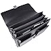 Jack&Chris Mens New PU Leather Briefcase Messenger Bag Laptop Bag, MBYX015 (Strap/Key/Lock)