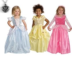 Princess Dress-Up Set & Wondercharms Necklace, MEDIUM (3-5)