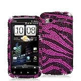 Electromaster(TM) Brand - Black / Hot Pink Zebra Bling Rhinestone Diamond S ....