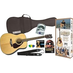 Yamaha F325 Gigmaker Standard Guitar pacote com acabamento natural
