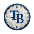 MLB Tampa Bay Devil Rays 12-Inch Art Glass Clock