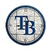 MLB Tampa Bay Devil Rays 12-Inch Art Glass Clock