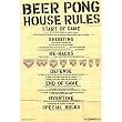 (24x36) Beer Pong House Rules Art Poster Print