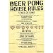 NMR 88845 Beer Pong Rules Decorative Poster