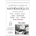Math�matiques HEC 1998-2001, tome 22, option �conomique