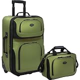 Traveler's Choice Rio 2-Piece Lightweight Carry-On Luggage Set
(Green)