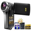 SVP T500-Bk FULL HD 1440x1080p Digital Camcorder + Camera with 2.5" LCD, 20x Zoom, Leather Body, HDTV Output (SVP 32GB SDHC Memory Card & 2 Lithium batteries Included)