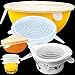 Silicone Lids - Best Home & Kitchens Gadget For Covering Bowls, Jars, Mugs And More - Airtight Seal For Keeping Food Fresh Longer - No More Spills - Special 5 Pack Set