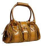 Burberry Quilted Tan Nylon and Leather Satchel 11673684-007