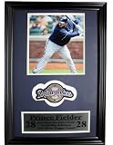 Milwaukee Brewers Prince Fielder 12x18 Miniature Patch Frame - MLB Figures