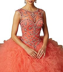  Sequined   Ball Gown Quinceanera Dress  With Ruffles