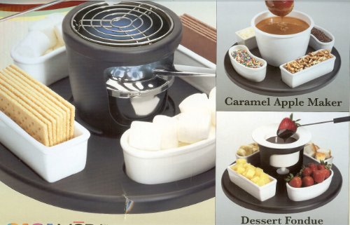 "Fondue Dessert Smores Maker: Casa Moda 3 Sets in 1 Box ~ Dessert Center ~ S
