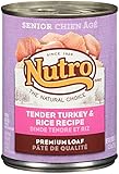 NUTRO Senior Tender Turkey and Rice Recipe Premium Loaf Canned Dog Food (Pack of 12)