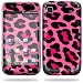 Protective Vinyl Skin Decal Cover for Samsung Galaxy S i9000 Cell Phone - Pink Leopard