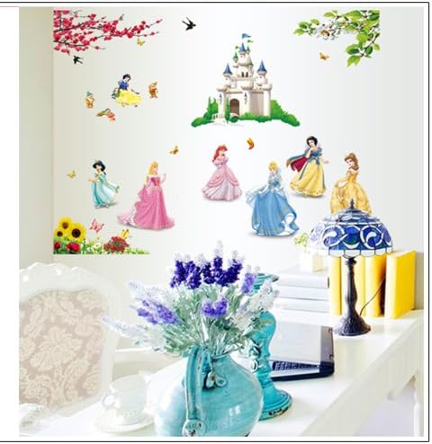 Gadfly- Peel &amp; Stick Nursery/baby Wall Sticker Decal (Castle and Snow White)