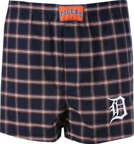 Buy Detroit Tigers Kickin' Back Plaid Boxer Shorts