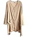 Najia Symbol Womens Casual V Neck Buttons up Linen Plus Size Long Blouses