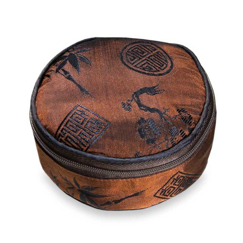 Travel Jewelry Case - Silk Jacquard (Rustic Copper)