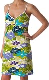 Hawaiian Floral Adjustable Spaghetti Straps Cotton Dress / Sundress