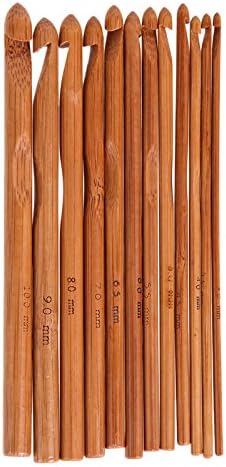 12 Sizes Bamboo Knitting Needles Handle Crochet Hook Knit Weave Yarn Crafts Home DIY Brand Knitting Tools