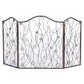 Mother of Pearl Fireplace Screen - Black