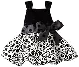Mud Pie Baby-girls Infant Damask Party Dress, Multi-colored, 0-6 Months