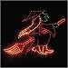 Holiday Lighting Specialists 7003 Halloween Witch Outdoor Light